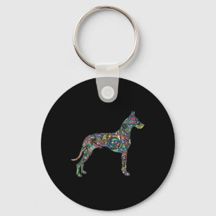 Mooie Grote Deen Dog Totem Tattoo Art Hoodie Sleutelhanger