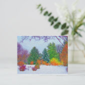 Mooie grote fijne kunst geverfd briefkaart (Staand voorkant)