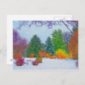 Mooie grote fijne kunst geverfd briefkaart (Voorkant / Achterkant)