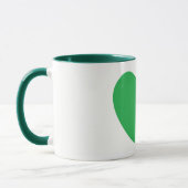 Mooie grote groene hart design koffie Mok (Links)