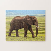 Mooie grote olifant foto legpuzzel (Horizontaal)
