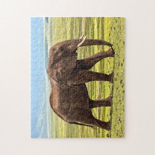 Mooie grote olifant foto legpuzzel (Verticaal)