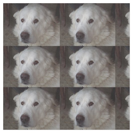 Mooie Grote Pyreneeën Dog Stof (Swatch)