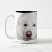 Mooie Grote Pyreneeën Mok van Dog Coffee (Links)
