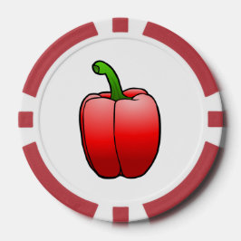 Mooie Grote Rode Paprika Poker Chips