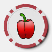 Mooie Grote Rode Paprika Poker Chips (Achterkant)