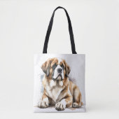 MOOIE GROTE SAINT BERNARD HOND TOTE BAG (Voorkant)