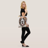 MOOIE GROTE SAINT BERNARD HOND TOTE BAG (Op model)