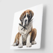 MOOIE GROTE SAINT BERNARD HOND VIERKANTE KLOK (Hoek)