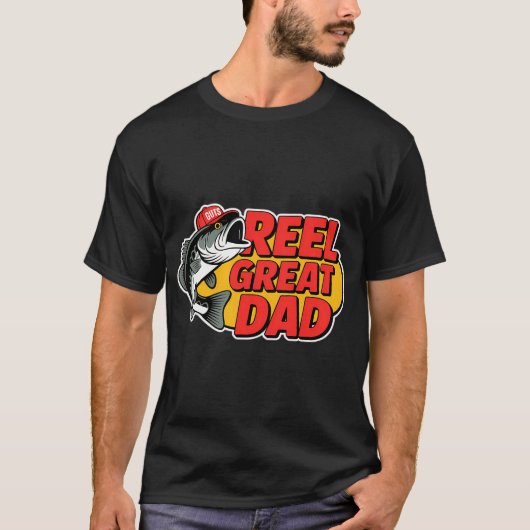 Mooie Grote Vader Grappige Visser Vaderdag T-shirt (Voorkant)