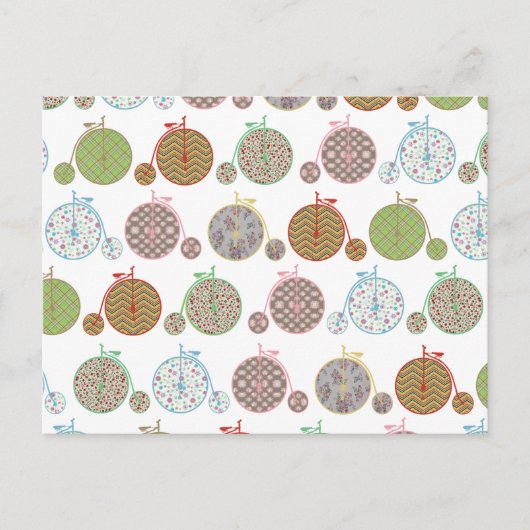 Mooie  grote voorwielfietsen briefkaart (Voorkant)