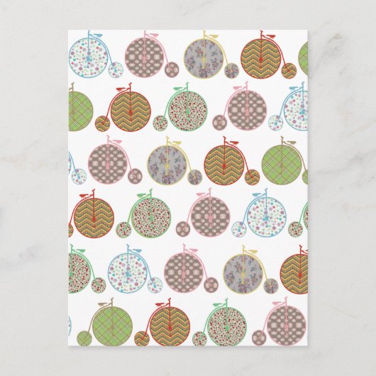 Mooie  grote voorwielfietsen briefkaart (Voorkant)