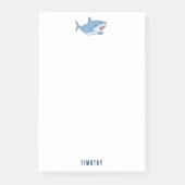 Mooie Grote Witte Haaien Oceaan Patroon Post-it® Notes (Voorkant)