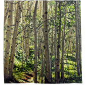 Mooie Grove Grove van Aspen Trees Shower Curtain Douchegordijn (Voorkant)