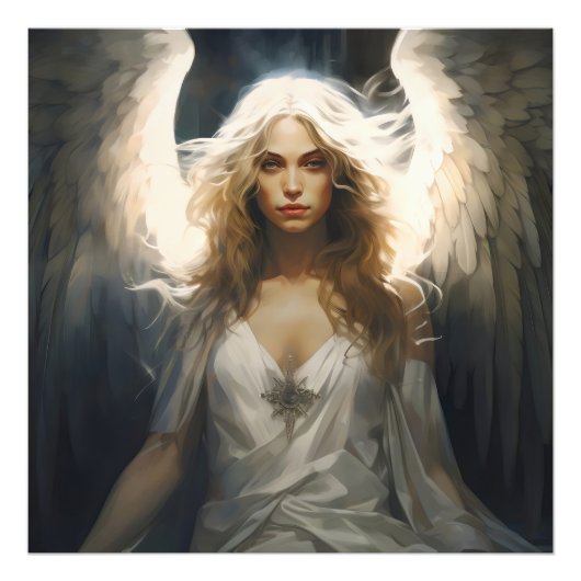 Mooie Guardian Angel Foto Afdruk (Voorkant)