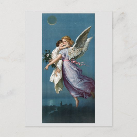 Mooie Guardian Angel Painting Briefkaart (Voorkant)