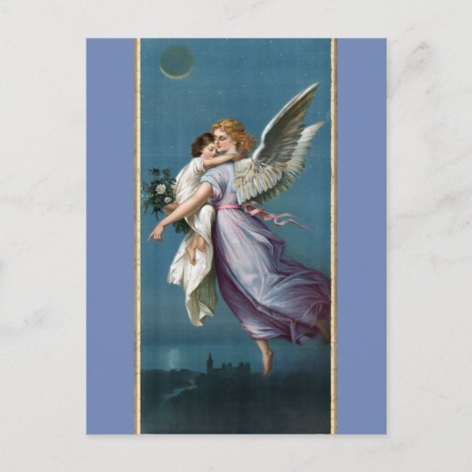 Mooie Guardian Angel Painting Briefkaart (Voorkant)