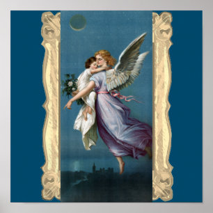 Mooie Guardian Angel Painting Poster