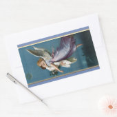 Mooie Guardian Angel Painting Rechthoekige Sticker (Envelop)