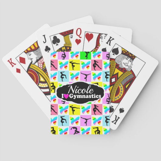 MOOIE GYMNASTIEK VLINDER ONTWERP POKERKAARTEN (Achterkant)