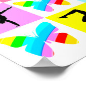 MOOIE GYMNASTIEK VLINDER ONTWERP POSTER (Hoek)