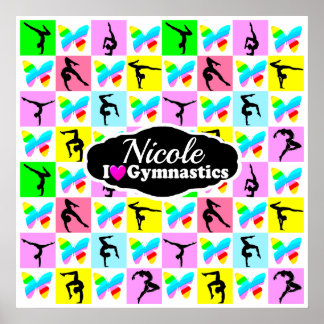 MOOIE GYMNASTIEK VLINDER ONTWERP POSTER