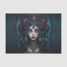 Mooie Gypsy Fortune Teller Woman Decoupage