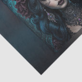 Mooie Gypsy Fortune Teller Woman Decoupage Tissuepapier (Detail)