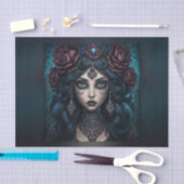 Mooie Gypsy Fortune Teller Woman Decoupage Tissuepapier (Craft)