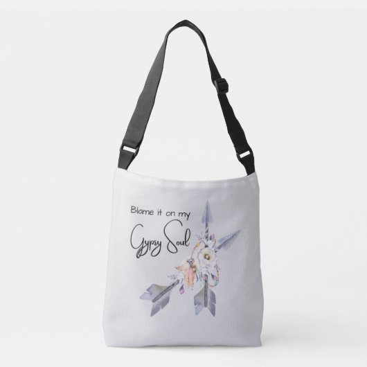 Mooie "Gypsy Soul" Crossbody Canvas tas (Voorkant)
