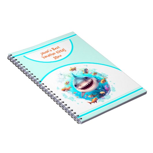 Mooie Haaien Zomer Vakantie Naam Dagboek Notitiebo Notitieboek (Rechterzijde)