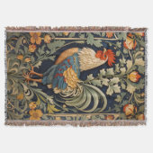 Mooie haan William Morris geïnspireerd Deken (Voorkant)