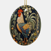 Mooie  haan William Morris geïnspireerd Keramisch Ornament (Rechts)