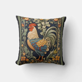 Mooie haan William Morris geïnspireerd Kussen