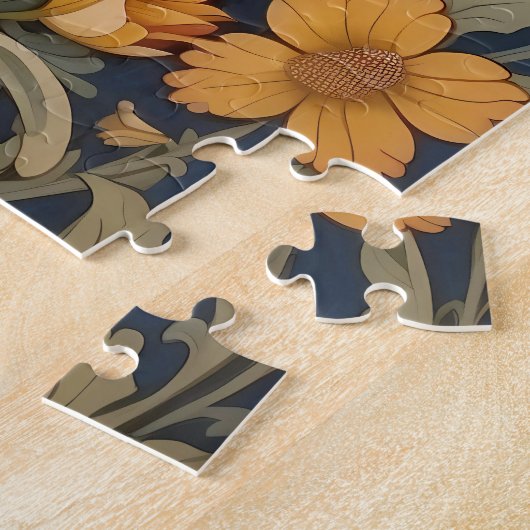 Mooie haan William Morris geïnspireerd Legpuzzel (Zijkant)