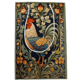 Mooie haan William Morris geïnspireerd Medium Cadeauzakje