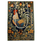 Mooie haan William Morris geïnspireerd Medium Cadeauzakje (Achterkant)