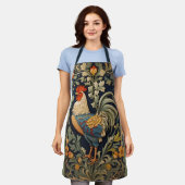 Mooie  haan William Morris geïnspireerd Schort (Gedragen)