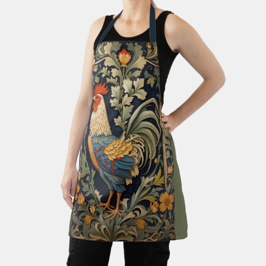 Mooie  haan William Morris geïnspireerd Schort (Insitu)