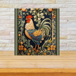 Mooie  haan William Morris geïnspireerd Tegeltje<br><div class="desc">Verbeter de charme van uw leefruimte met deze "Mooie haan William Morris geïnspireerde keramische Tegel." Deze prachtige tegel is een bewijs van tijdloze elegantie, geïnspireerd door de klassieke William Morris stijl. Het haanontwerp, gevuld met ingewikkelde details en warme, aardse kleuren, creëer vormt een uitnodigende sfeer in uw huis. Of je...</div>