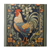 Mooie  haan William Morris geïnspireerd Tegeltje (Voorkant)