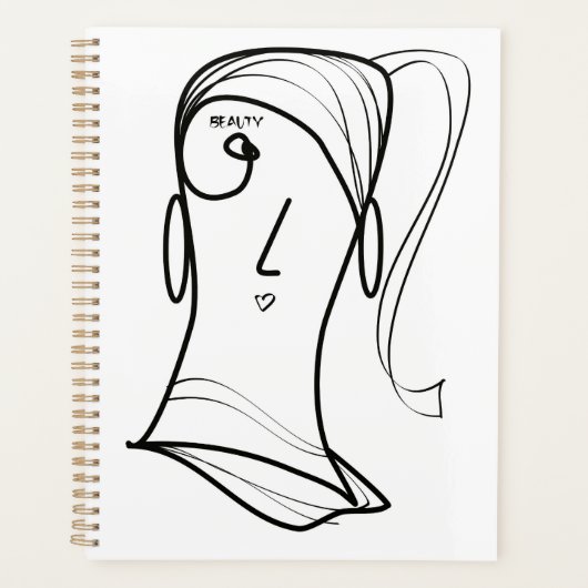 Mooie haar paardenstaart planner (Voorkant)