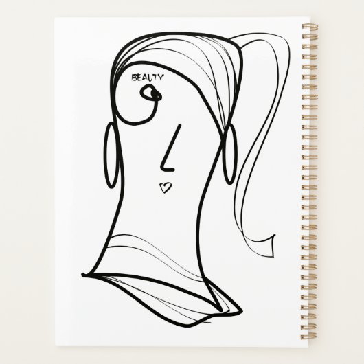 Mooie haar paardenstaart planner (Achterkant)