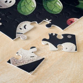 Mooie haard Kerstmis Mistletoe tak Legpuzzel (Zijkant)