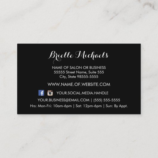 Mooie Haarstylist rode papaver bloem met schaar Visitekaartje (Achterkant)