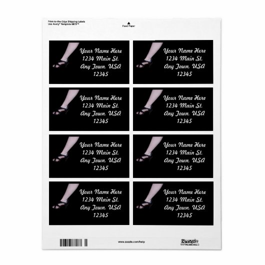 Mooie hakken etiket (Full Sheet)