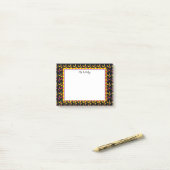 Mooie Halloween Candy Corn Custom Stickies Post-it® Notes (Op bureau)