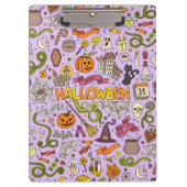 Mooie Halloween Doodle Patroon Klembord (Voorkant)