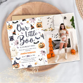 Mooie Halloween Geest Baby Shower Feest Foto Kaart