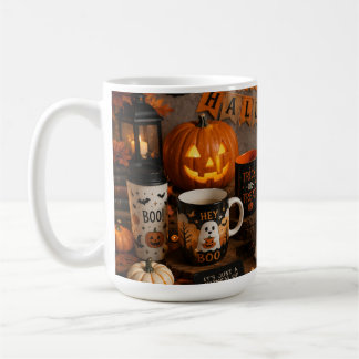 Mooie Halloween Geest & Pompoen Matglazen Kaars Koffiemok